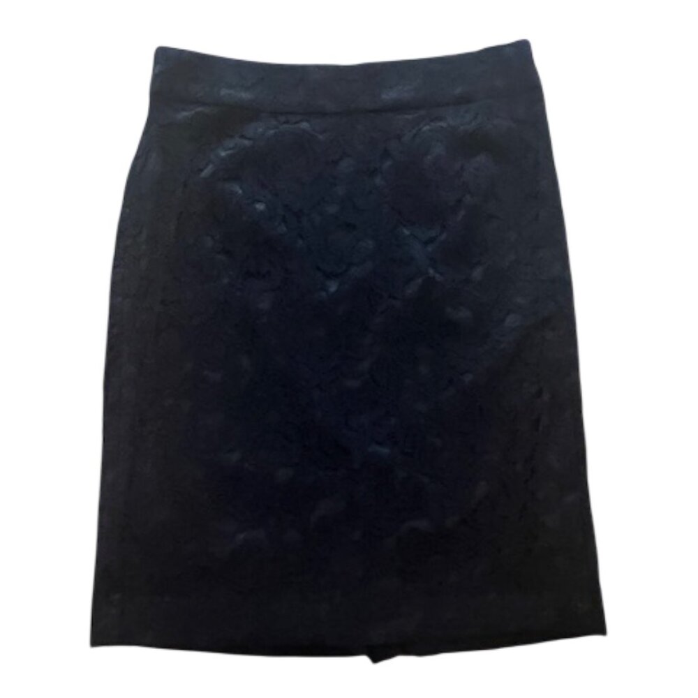Banana Republic Black Lace Pencil Skirt Size 6 NWT
